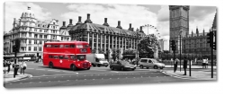 autobus, czerwony, pitrowy, big ben, zegar, londyn, anglia, podr, szare to, ulica, street