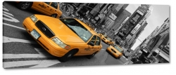taxi, nowy jork, new york, city, korek, wieowce, biurowce, manhattan, miasto, metropolia, usa, ty, szary