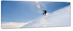 snowboard, deska, sport, gry, zima, ekstremalny, nieg, szczyt, soce, promienie, mrz, skok, trik