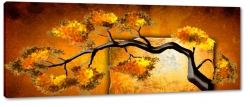 drzewo, abstrakcja, kolorowy, jesienny, sztuka, art, farby, malarstwo, obraz, koncepcja, przekaz, symbol
