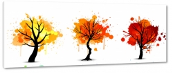 drzewa, abstrakcja, kolorowy, jesienny, sztuka, art, farby, malarstwo, obraz, biae to, koncepcja, przekaz, symbol