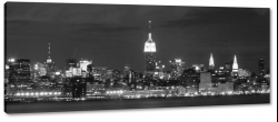 nowy jork, panorama, esb, manhattan, czarno biay