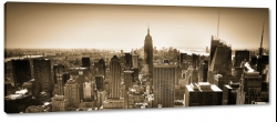 empire state building, esb, nowy jork, manhattan, sepia