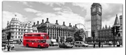 londyn, wielka brytania, big ben, czerwony autobus