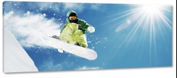 sporty zimowe, snowboard, nieg, skok