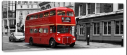 czerwony autobus, anglia, monokolor