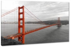 san francisco, golden gate bridge, most, rzeka, usa, stany, czerwony, widok, krajobraz