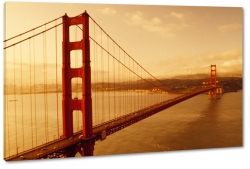 san francisco, golden gate bridge, most, rzeka, usa, stany, czerwony, widok, krajobraz