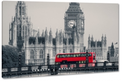 big ben, londyn, tower of london, lambeth bridge, anglia, wielka brytania, autobus, zegar, czerwony, b&w