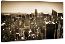 empire state buliding, nowy jork, usa, wiea, biurowiec, wysoko, miasto, city, sepia, metropolia, drapacz chmur