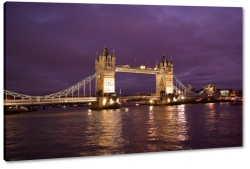 tower bridge, tamiza, londyn, london, anglia, wielka brytania, rzeka, most, noc, dark