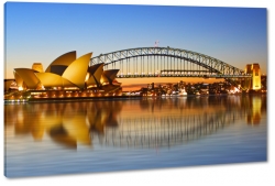 harbour bridge, sydney, australia, most, opera house, zatoka, port jackson, odbicie