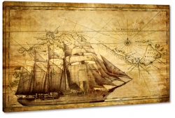 mapa, geografia, historia, podr, statek, agiel, rejs, wyprawa, rysunek