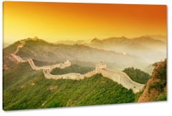 mur chinski, mur, chiny, azja, turystyka, wycieczka, zwiedzanie, natura, zachd soca, czerwone niebo, krajobraz, widok, pejza