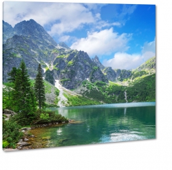 morskie oko, zakopane, gry, tatry, zielony, woda, staw, szczyt