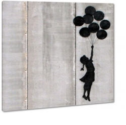 banksy, graffiti, balony, mural, dziewczynka z balonami, 