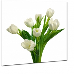 tulipany, biay, bukiet, na prezent, dla kobiety, kwiaty, 