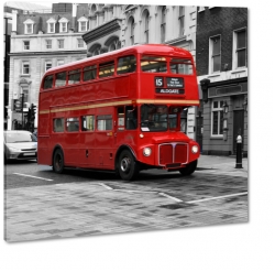 autobus, londyn, anglia, doubledecker, bus, one color, czerwony