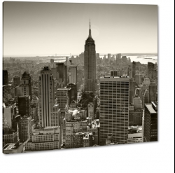 esb, nowy jork, ny, sepia, empire state building, b&w, miasto