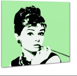 audrey, hepburn, zielony