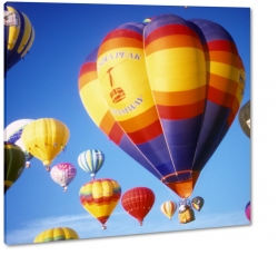 balony, wycig balonw, kolorowe, niebo, lot, w chmurach, balon
