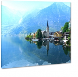 hallstatt, austria, alpy, jezioro, koci, 