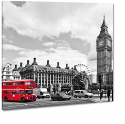 big ben, anglia, czerwony autobus, londyn