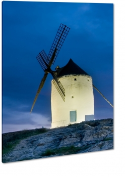 hhiszpania, wiatrak, noc, myn, wiatraki, molinos de viento de consuegra