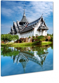 tajlandia, sanphet, paac, witynia, lato, dom, szary, dach, architektura, pikno, bogactwo, kultura