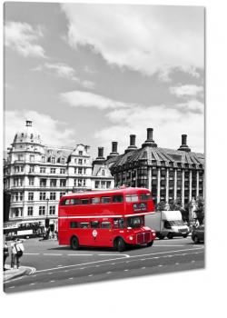 londyn, london, anglia, wielka brytania, bus, autobus, pitrowy, czerwony, symbol, szary
