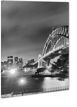 harbour bridge, sydney, australia, most, opera house, zatoka, port jackson, b&w