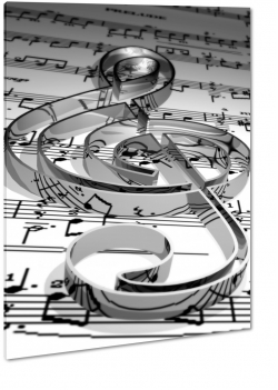 klucz wiolinowy, klucz, muzyka, nuty, dyrygent, wystp, opera, koncert, makro, srebro