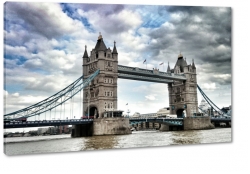 tower bridge, tamiza, londyn, london, anglia, wielka brytania, rzeka, most, chmury