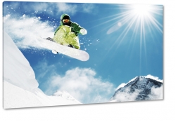 snowboard, deska, sport, gry, zima, ekstremalny, nieg, szczyt, soce, promienie, mrz, skok, trik