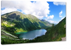 morskie oko, tatry, zakopane, gry, rysy, czarny staw, jezioro, staw, wspinaczka, turystyka, soce, promienie, krajobraz, widok, pejza