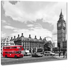 londyn, anglia, big ben, london eye, autobus