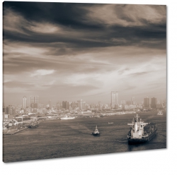 port, panorama miasta, wenge, 