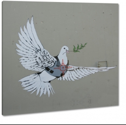 banksy, goab pokoju, wojna, kamizekla kuloodporna, cel