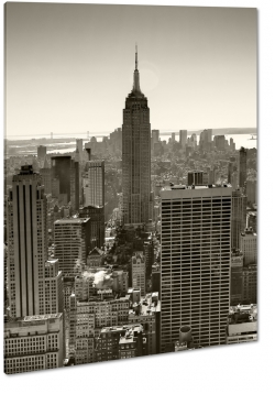 empire state buliding, nowy jork, usa, wiea, biurowiec, wysoko, miasto, city, metropolia, drapacz chmur, b&w, do salonu