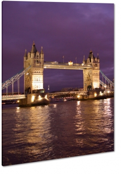 tower bridge, tamiza, londyn, london, anglia, wielka brytania, rzeka, most, noc, dark