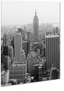 empire state buliding, nowy jork, usa, wiea, biurowiec, wysoko, miasto, city, metropolia, drapacz chmur, b&w