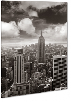 empire state buliding, nowy jork, usa, wiea, biurowiec, wysoko, miasto, city, metropolia, drapacz chmur, b&w, do salonu