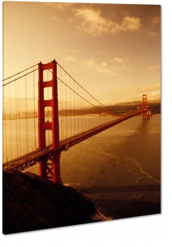 san francisco, golden gate bridge, most, rzeka, usa, stany, czerwony, widok, krajobraz, wschd, zachd