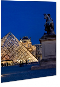 piramida luwru, luwr, francja, konstrukcja, metal, zwiedzanie, atrakcja, turystyka, noc, dark, kultura