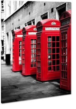 telephone, telefon, budka, londyn, london, anglia, wielka brytania, czerwony, szare to, artystycznie, fotografia, art