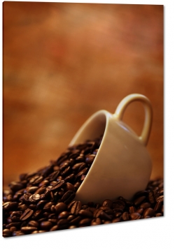 ziarna kawy, filianka, biaa, espresso, poranek, zapach, aromat, kawiarnia, makro, brzowy