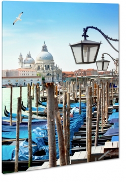 wenecja, venice, bazylika, koci, witynia, santa maria della salute, canale grande, rzeka, wochy, italia, lazur