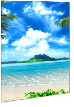 wyspa, tropiki, gra, wzgrze, morze, ocean, plaa, piasek, wakacje, odpoczynek, krajobraz, widok, pejza