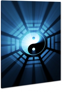 yin, yang, chiny, symbol, znak, biay, czarny, filozofia, makro, blask, niebieski