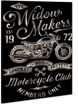 motor, motocykl, plakat, klub motocyklistw, poster, czarny